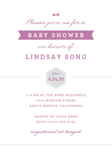 Baby Shower Invitations For Girls Basic Invite