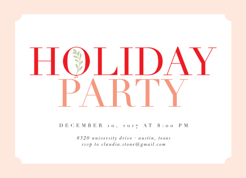 Simple Christmas Party Invitations 4