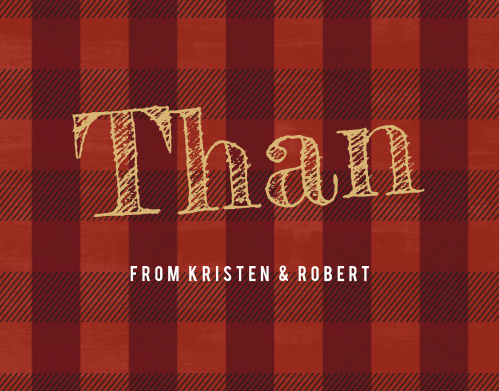Buffalo Plaid Foil Thank You Cards Buffalo Plaid Foil Thank You Cards