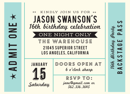 sweet 16 invitations match your color style free basic invite