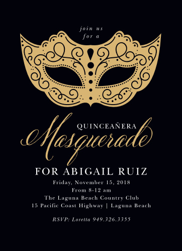 quinceanera invitations masquerade