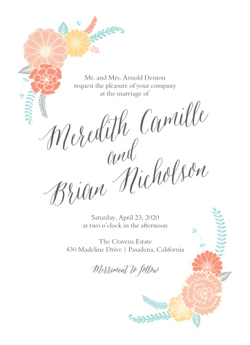 daisy wedding invitations match your color style free