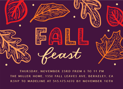 fall invitations party