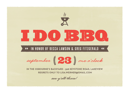 barbecue engagement party invitations match your color style free