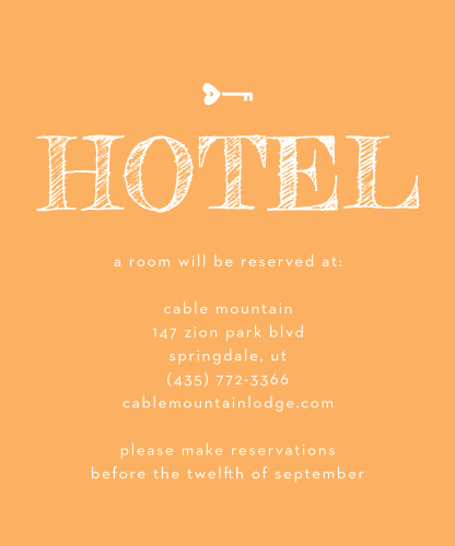 Free Printable Wedding Accommodation Cards