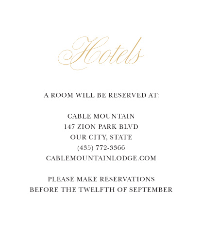 customizable wedding accommodation cards by basic invite