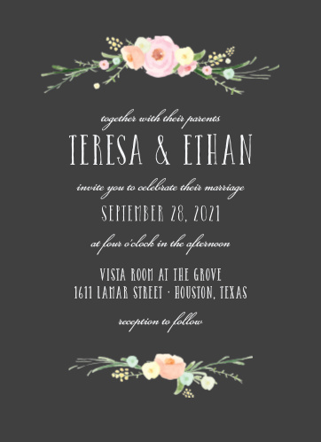 Shaded Garden Wedding Invitations Shaded Garden Wedding Invitations