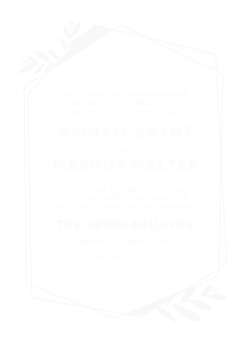 Modern Flora Clear Wedding Invitations Modern Flora Clear Wedding Invitations