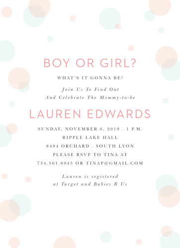 polka dots baby shower invitations match your color style free