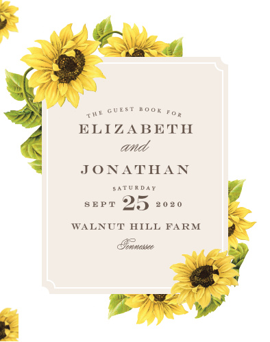 Sunflower Frame Wedding Invitations by Basic Invite