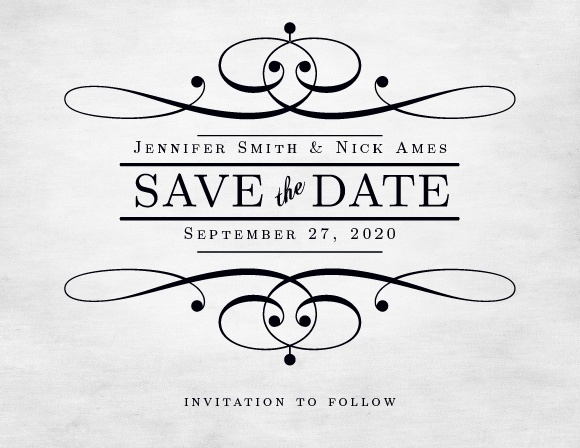 electronic save the date card
