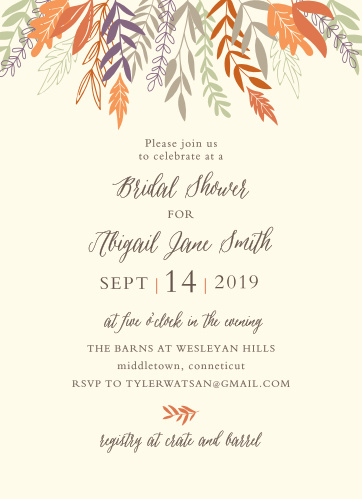 bridal shower invitations templates match your color style free