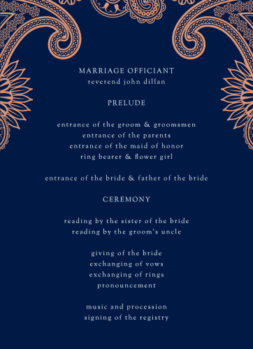 wedding programs match your colors style free basic invite