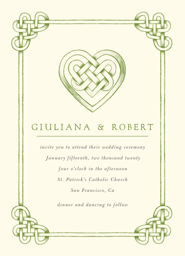 blank celtic wedding invitation templates free