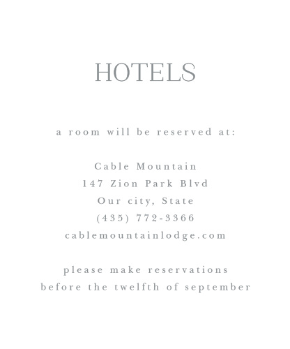 customizable wedding accommodation cards by basic invite