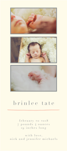 baby girl birth announcements photo and no photo announcements