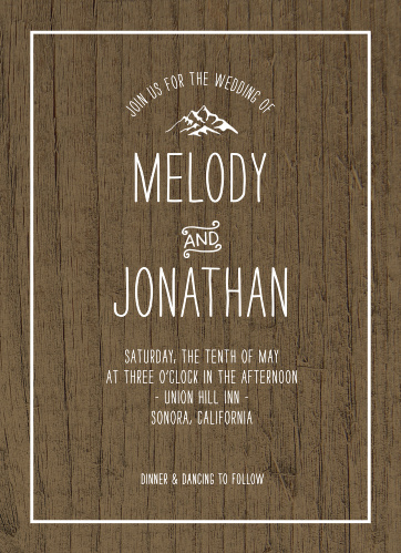 rustic wedding invitations match your color style free