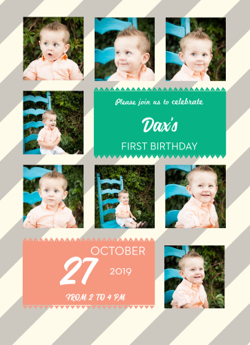 First Birthday Invitations | 40% Off Super Cute Designs - Basic Invite