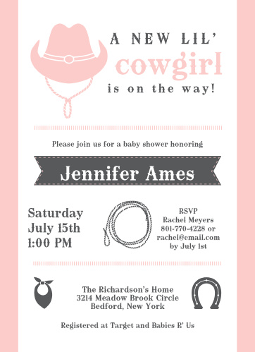 baby shower invitations for girls basic invite