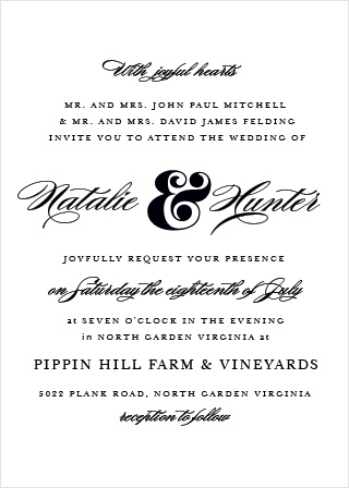 Ampersand Wedding Invitations