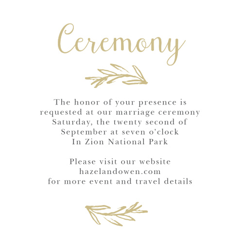 Wedding Ceremony Invitation Card 8