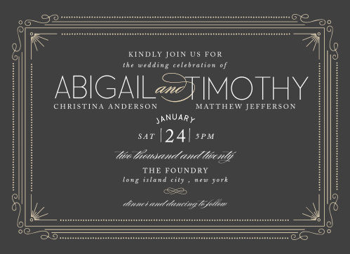 art deco invitations