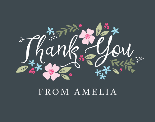 Garden Flowers Thank You Cards Garden Flowers Thank You Cards