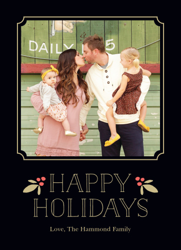 foil stamped holiday christmas cards gold silver basic invite