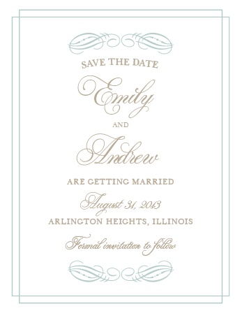 Emily Swash Wedding Invitations by Basic Invite