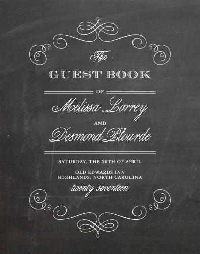 Collect Signatures From Your Wedding Guests With The Fancy Chalkboard Guest Book Collect Signatures From Your Wedding Guests With The Fancy Chalkboard Guest Book