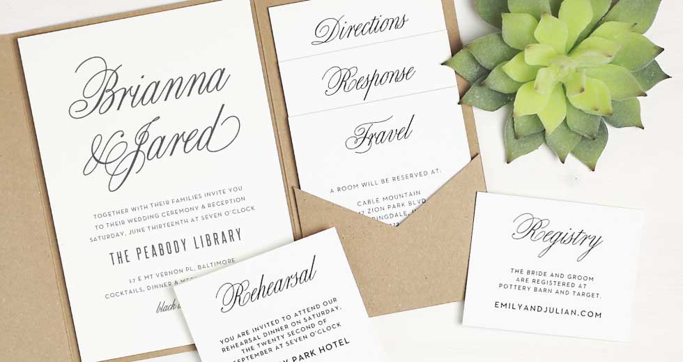 Pocket Wedding Invitations